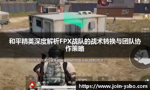 和平精英深度解析FPX战队的战术转换与团队协作策略
